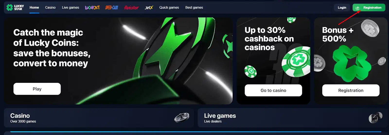 Lucky Star Aviator login